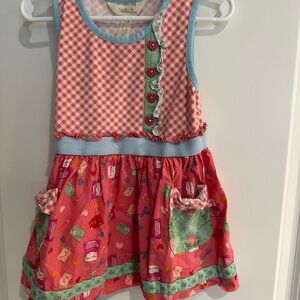 Matilda Jane Red and Pink Gingham Kids Dress